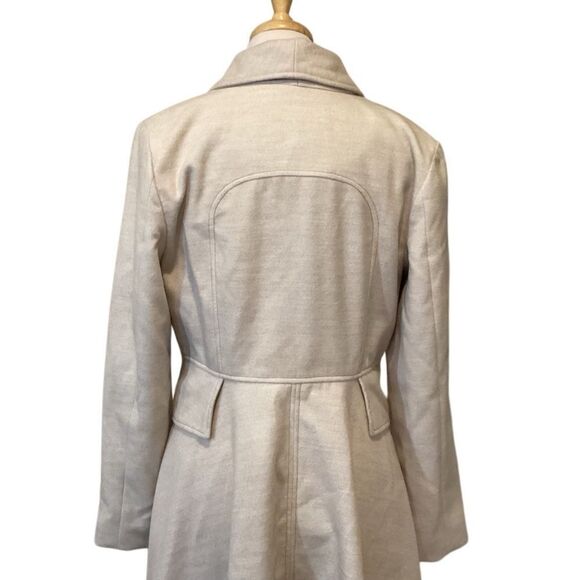 Anthropologie Evaline Textured Coat Natural Sz 8 - Picture 8 of 16
